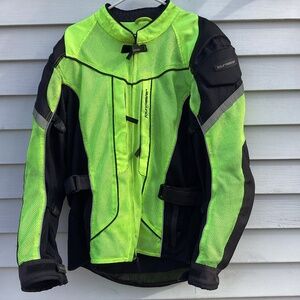 Tourmaster Sonora 3/4 Air Jacket Mens Size 42 Black Neon Yellow Mens Size 42 - m